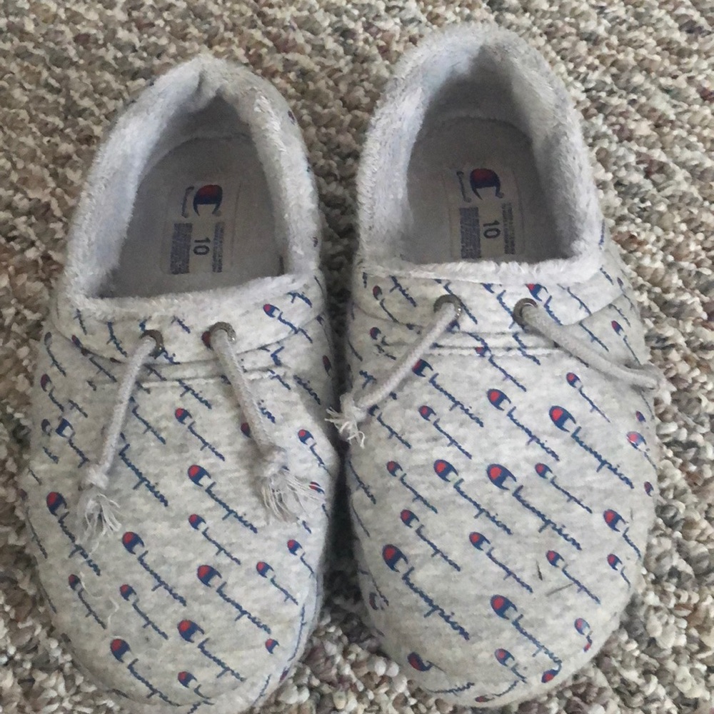 Champion “Hoodie” Slippers Grey Sz:10